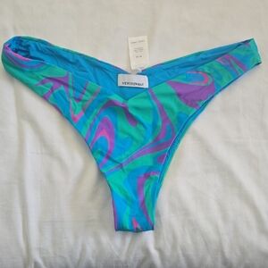 WeWoreWhat Turquoise Purple Pink Swirl Bikini Bottom